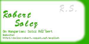 robert solcz business card